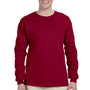 Gildan Mens Ultra Long Sleeve Crewneck T-Shirt - Cardinal Red