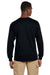 Gildan G241 Mens Ultra Long Sleeve Crewneck T-Shirt w/ Pocket Black Back