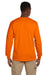 Gildan G241 Mens Ultra Long Sleeve Crewneck T-Shirt w/ Pocket Safety Orange Back