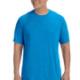 Gildan Mens Performance Jersey Moisture Wicking Short Sleeve Crewneck T-Shirt - Sapphire Blue