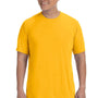 Gildan Mens Performance Jersey Moisture Wicking Short Sleeve Crewneck T-Shirt - Gold