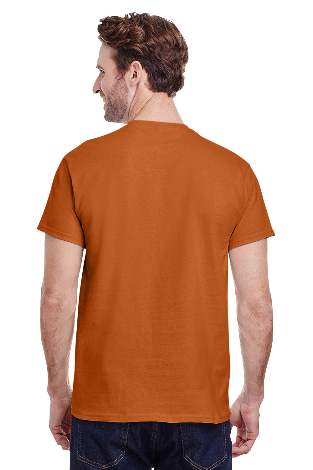 Gildan G500 Mens Short Sleeve Crewneck T-Shirt Texas Orange Back
