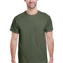 Gildan Mens Short Sleeve Crewneck T-Shirt - Military Green
