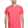Gildan Mens Short Sleeve Crewneck T-Shirt - Coral Silk