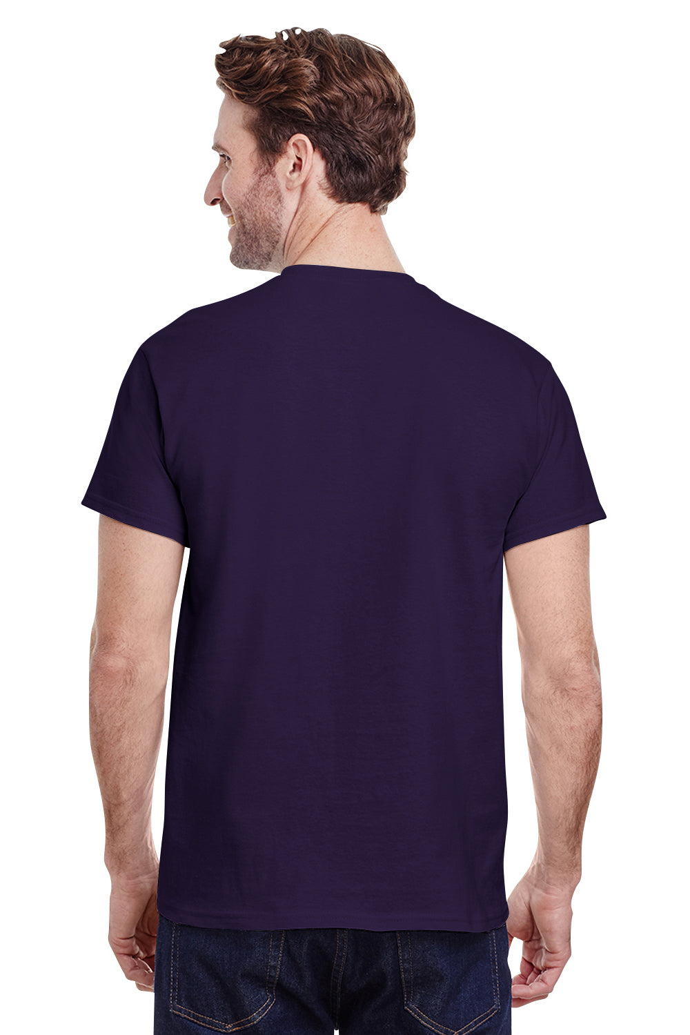 Gildan G500 Mens Short Sleeve Crewneck T-Shirt Blackberry Purple Back