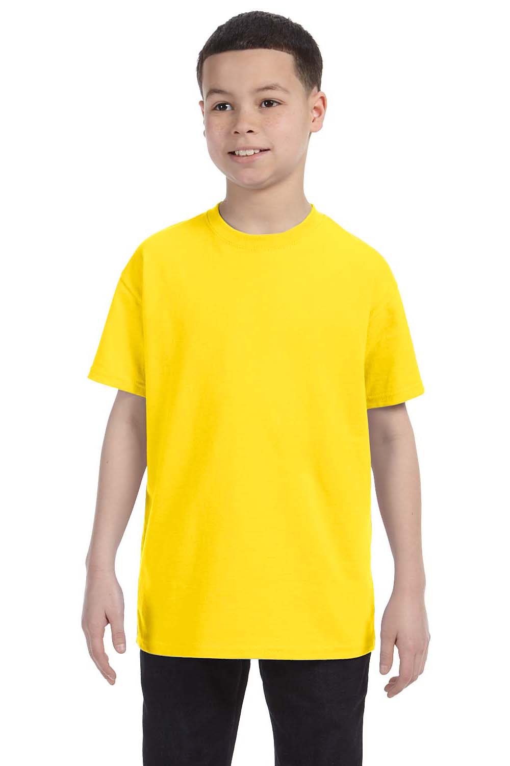 Gildan G500B Youth Short Sleeve Crewneck T-Shirt Daisy Yellow Front