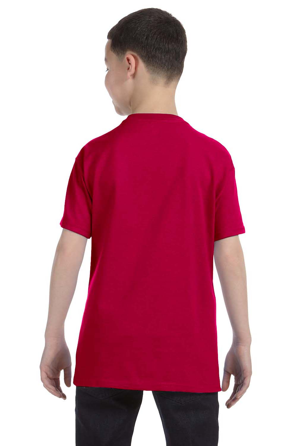 Gildan G500B Youth Short Sleeve Crewneck T-Shirt Garnet Red Back