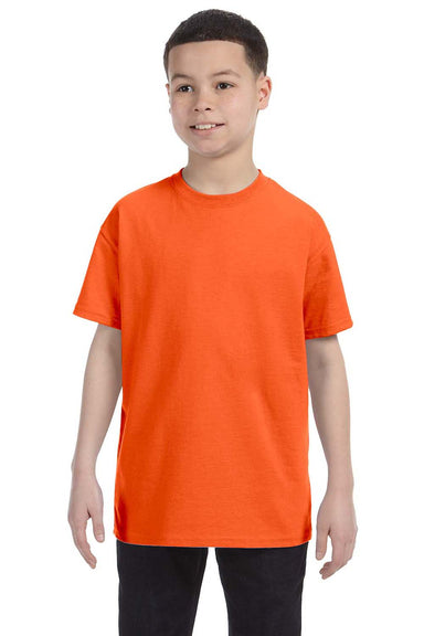 Gildan G500B Youth Short Sleeve Crewneck T-Shirt Orange Front