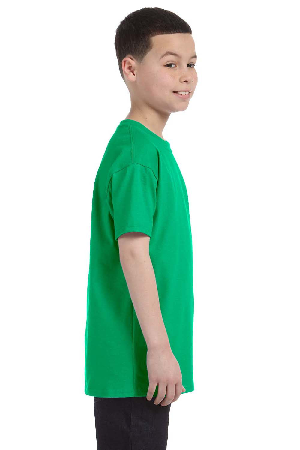 Gildan G500B Youth Short Sleeve Crewneck T-Shirt Irish Green Side