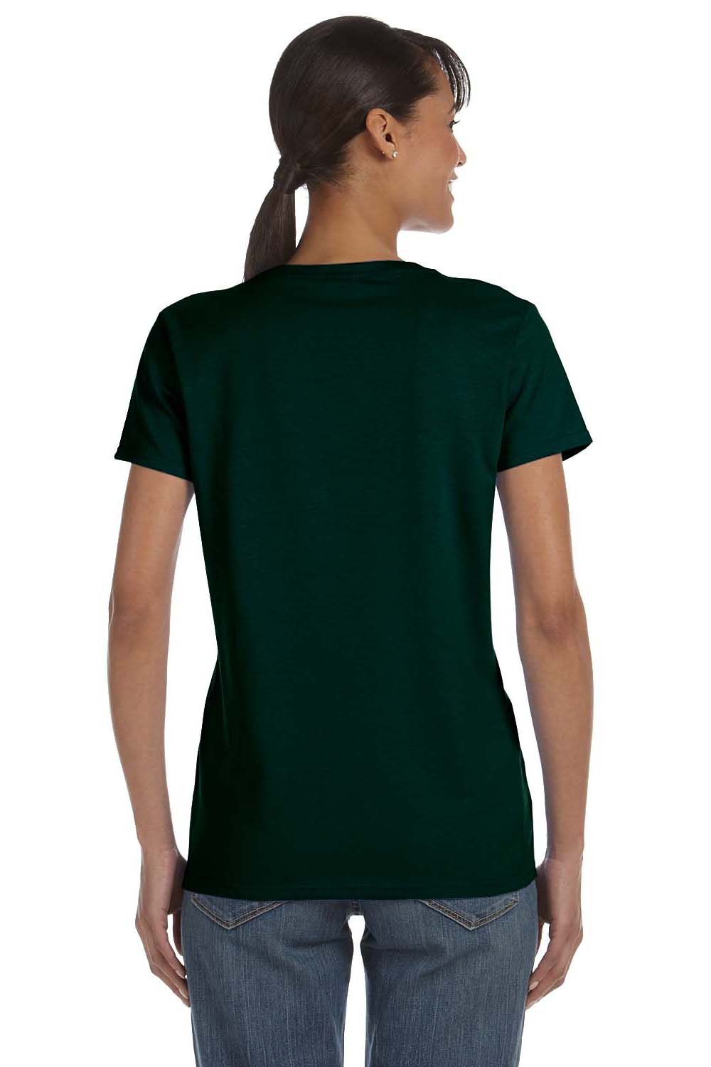 Gildan G500L Womens Short Sleeve Crewneck T-Shirt Forest Green Back