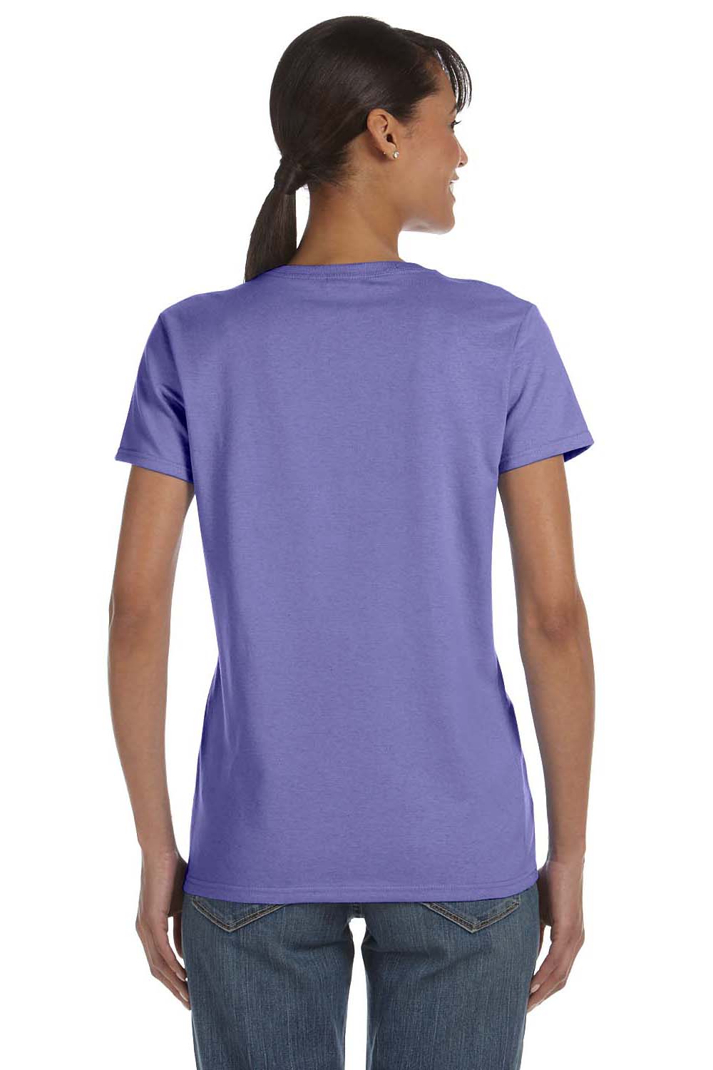 Gildan G500L Womens Short Sleeve Crewneck T-Shirt Violet Purple Back