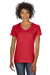 Gildan G500VL Womens Short Sleeve V-Neck T-Shirt Red Front