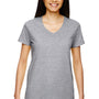 Gildan Womens Short Sleeve V-Neck T-Shirt - Sport Grey