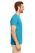 Gildan G640 Mens Softstyle Short Sleeve Crewneck T-Shirt Heather Galapagos Blue Side
