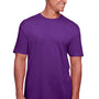 Gildan Mens Softstyle CVC Short Sleeve Crewneck T-Shirt - Amethyst Purple