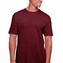 Gildan Mens Softstyle CVC Short Sleeve Crewneck T-Shirt - Maroon Mist