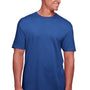 Gildan Mens Softstyle CVC Short Sleeve Crewneck T-Shirt - Royal Blue Mist