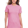 Gildan Womens Softstyle CVC Short Sleeve Crewneck T-Shirt - Plumrose Pink