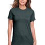 Gildan Womens Softstyle CVC Short Sleeve Crewneck T-Shirt - Steel Blue