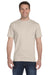 Gildan G800 Mens DryBlend Moisture Wicking Short Sleeve Crewneck T-Shirt Sand Brown Front