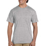 Gildan Mens DryBlend Moisture Wicking Short Sleeve Crewneck T-Shirt w/ Pocket - Sport Grey
