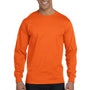 Gildan Mens DryBlend Moisture Wicking Long Sleeve Crewneck T-Shirt - Safety Orange