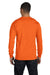 Gildan G840 Mens DryBlend Moisture Wicking Long Sleeve Crewneck T-Shirt Safety Orange Back