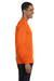 Gildan G840 Mens DryBlend Moisture Wicking Long Sleeve Crewneck T-Shirt Safety Orange Side