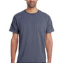 ComfortWash By Hanes Mens Short Sleeve Crewneck T-Shirt w/ Pocket - Anchor Slate Blue