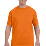 Hanes Mens ComfortSoft Short Sleeve Crewneck T-Shirt w/ Pocket - Orange