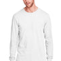 Fruit Of The Loom Mens Iconic Long Sleeve Crewneck T-Shirt - White
