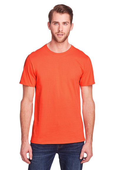 Fruit Of The Loom IC47MR Mens Iconic Short Sleeve Crewneck T-Shirt Burnt Orange Front