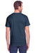 Fruit Of The Loom IC47MR Mens Iconic Short Sleeve Crewneck T-Shirt Heather Indigo Blue Blue Back