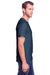Fruit Of The Loom IC47MR Mens Iconic Short Sleeve Crewneck T-Shirt Heather Indigo Blue Blue Side