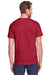 Fruit Of The Loom IC47MR Mens Iconic Short Sleeve Crewneck T-Shirt Heather Pepper Red Back