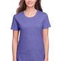 Fruit Of The Loom Womens Iconic Short Sleeve Crewneck T-Shirt - Heather Retro Purple