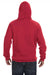 J America JA8824 Mens Premium Fleece Hooded Sweatshirt Hoodie Red Back
