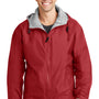 Port Authority Mens Team Wind & Water Resistant Full Zip Hooded Jacket - Red