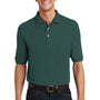 Port Authority Mens Shrink Resistant Short Sleeve Polo Shirt w/ Pocket - Dark Green - Closeout