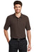 Port Authority K500 Mens Silk Touch Wrinkle Resistant Short Sleeve Polo Shirt Coffee Brown Front