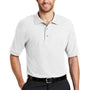 Port Authority Mens Silk Touch Wrinkle Resistant Short Sleeve Polo Shirt - White