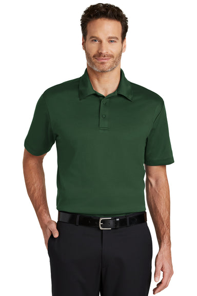 Port Authority K540 Mens Silk Touch Performance Moisture Wicking Short Sleeve Polo Shirt Forest Green Front