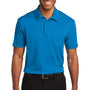 Port Authority Mens Silk Touch Performance Moisture Wicking Short Sleeve Polo Shirt w/ Pocket - Brilliant Blue