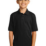Port & Company Youth Core Stain Resistant Short Sleeve Polo Shirt - Jet Black