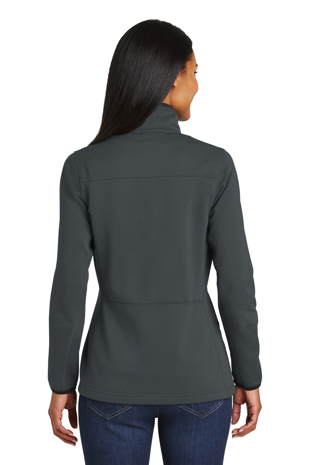 Port Authority L222 Womens Full Zip Fleece Jacket Graphite Grey Back