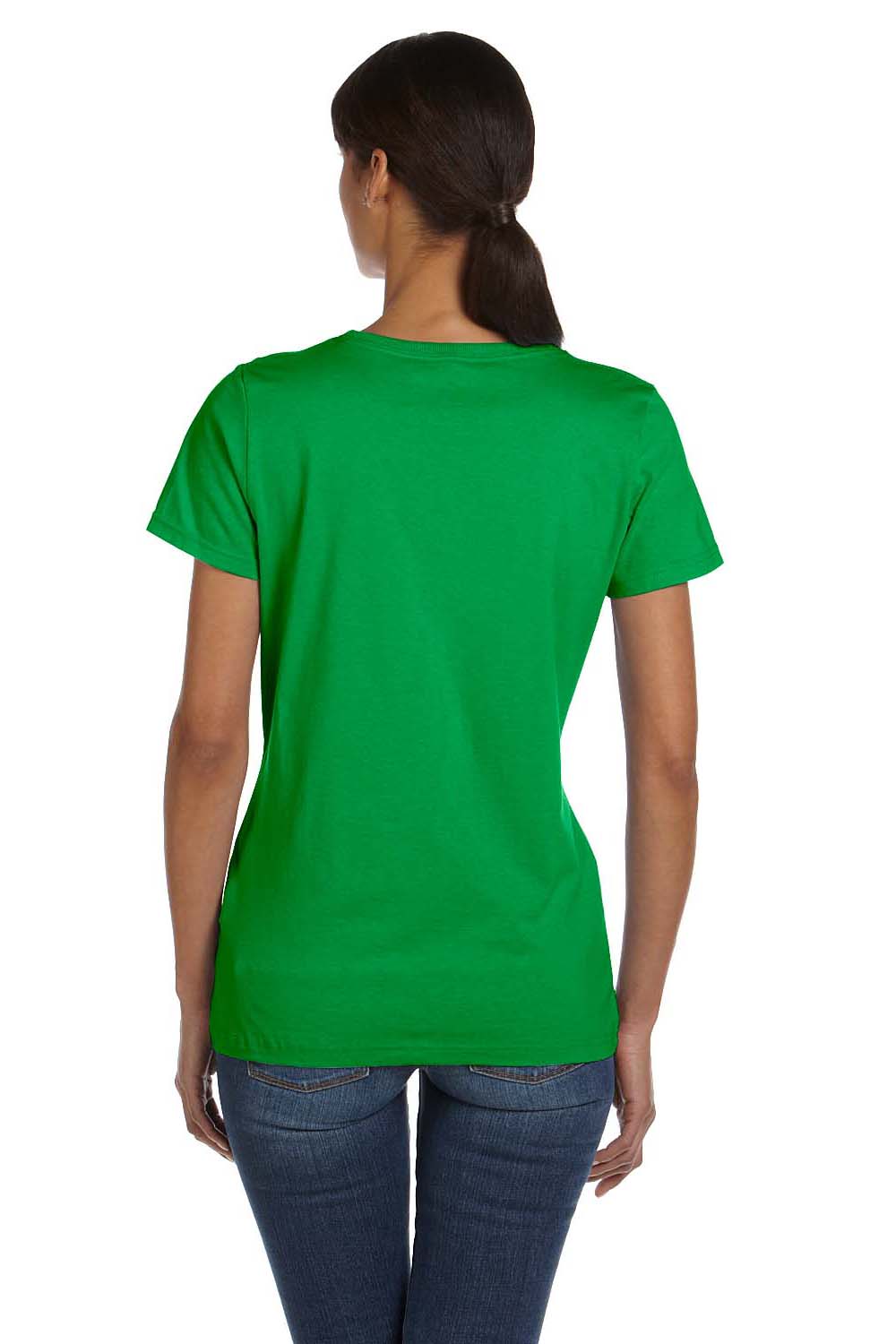 Fruit Of The Loom L3930R Womens HD Jersey Short Sleeve Crewneck T-Shirt Kelly Green Back