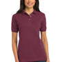Port Authority Womens Shrink Resistant Short Sleeve Polo Shirt - Burgundy - Closeout