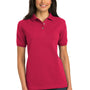 Port Authority Womens Shrink Resistant Short Sleeve Polo Shirt - Red