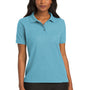 Port Authority Womens Silk Touch Wrinkle Resistant Short Sleeve Polo Shirt - Maui Blue