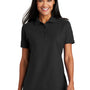 Port Authority Womens Moisture Wicking Short Sleeve Polo Shirt - Black